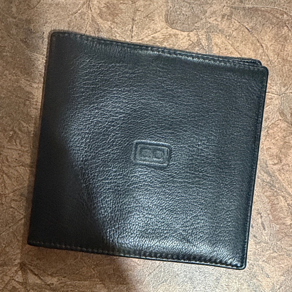 Classic Black Leather Bi-Fold Wallet - Christian Dior